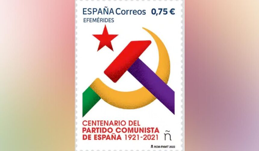 Poczta w Hiszpanii emitowała znaczki partii komunistycznej