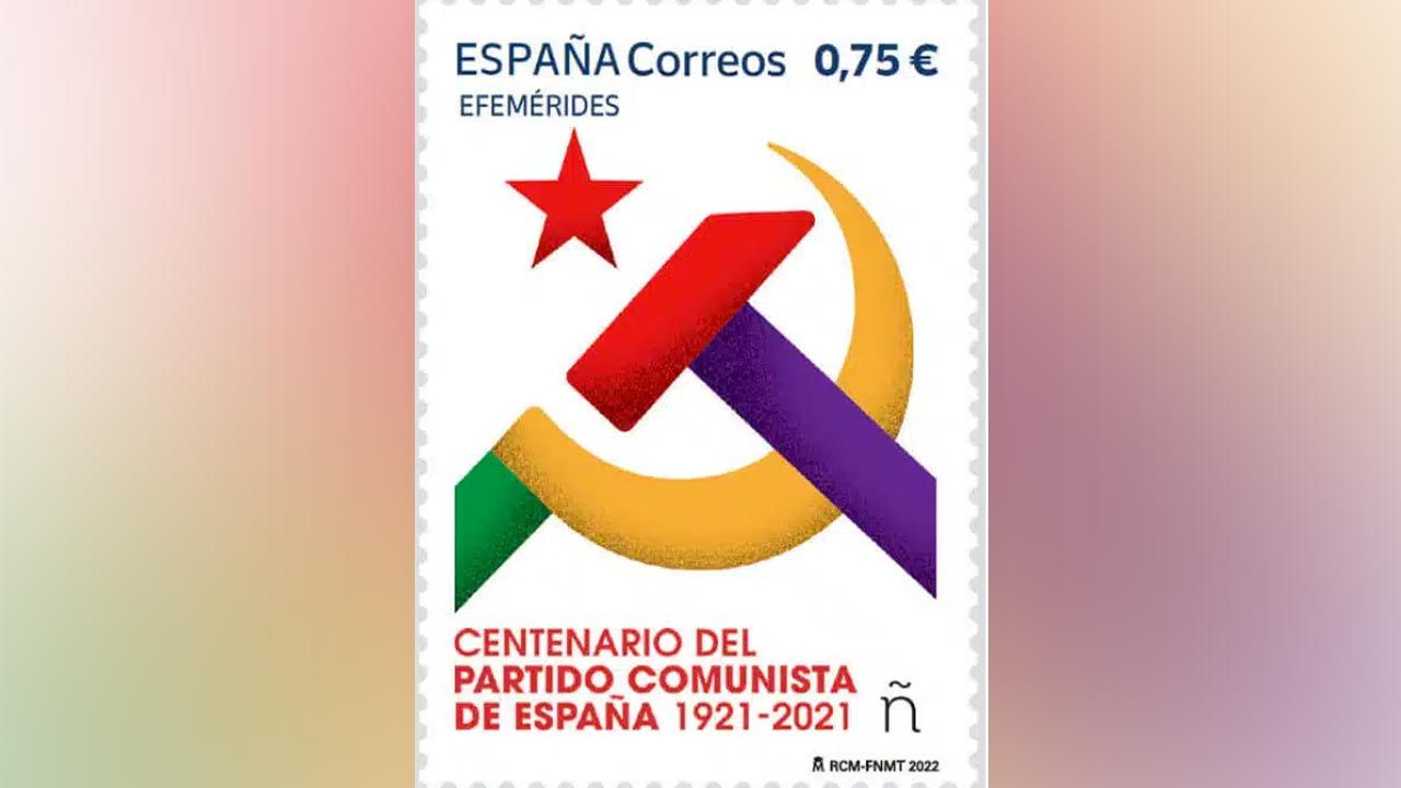Poczta w Hiszpanii emitowała znaczki partii komunistycznej