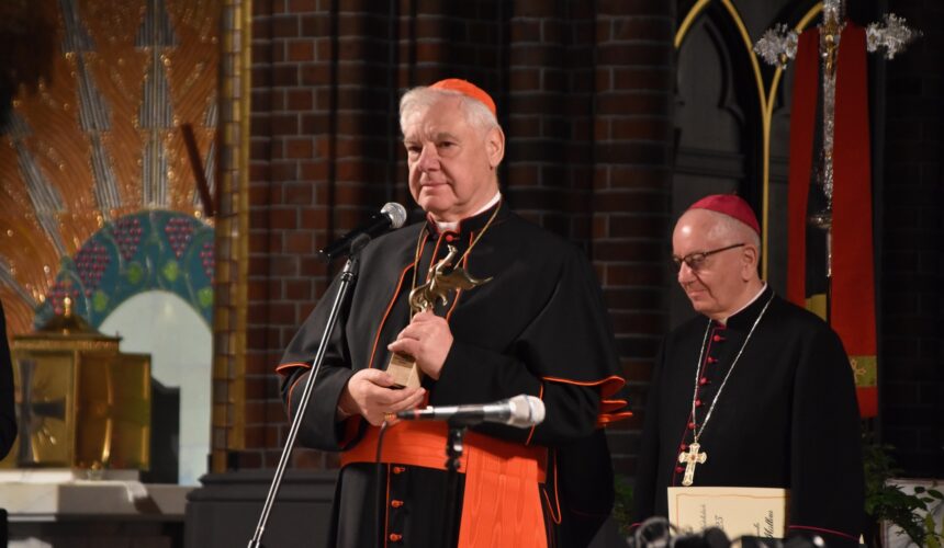 Kard. Gerhard Müller w trakcie odbierania nagrody Złotego FENIKSA 2023 / fot. PandaTV