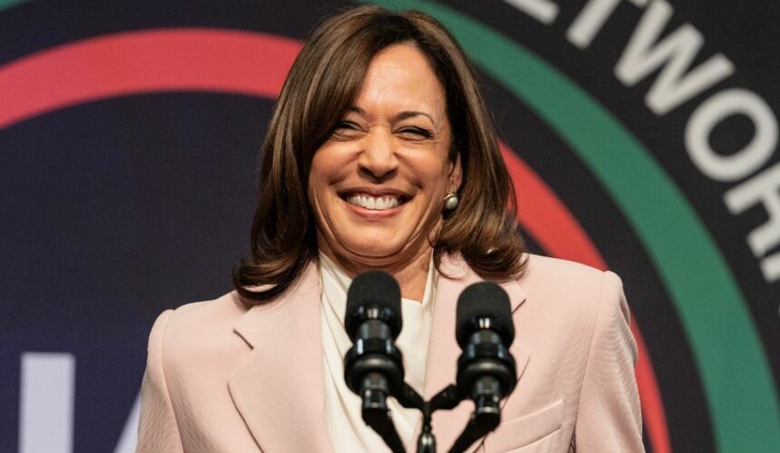 Kamala Harris wskazuje na główne tematy kampanii. Wśród nich aborcja.