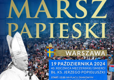 Marsz Papieski – 19 października godz. 13.00