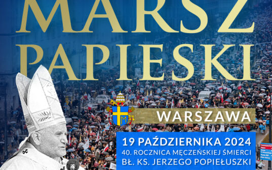 Marsz Papieski – 19 października godz. 13.00